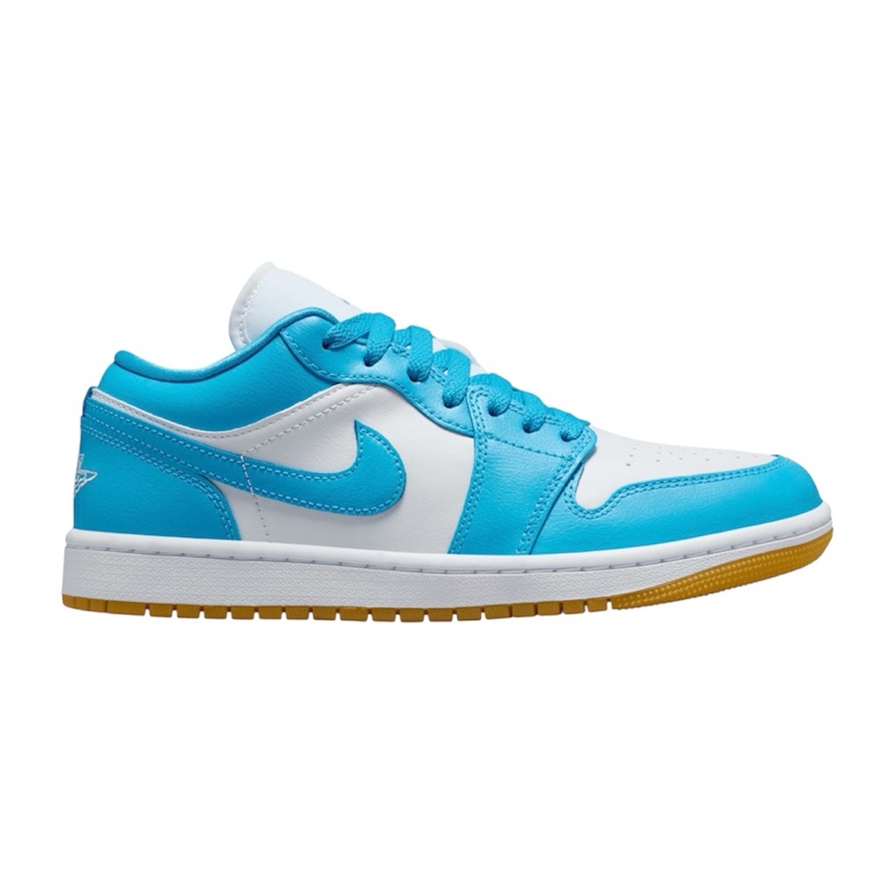 Air Jordan Women’s Blue and White Sneakers High-Top Design A